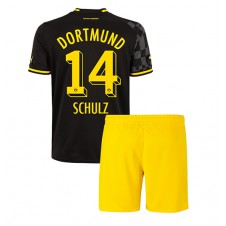 Borussia Dortmund Nico Schulz #14 Bortedraktsett Barn 2022-23 Kortermet (+ korte bukser)